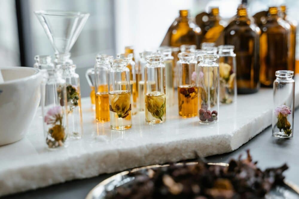 infuse herbal oil bottles