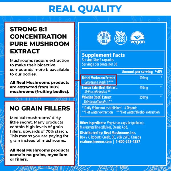 Real Rest - Reishi, Valerian and Lemon Balm - Image 2