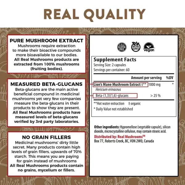 Organic Lions Mane Extract Capsules - Image 2