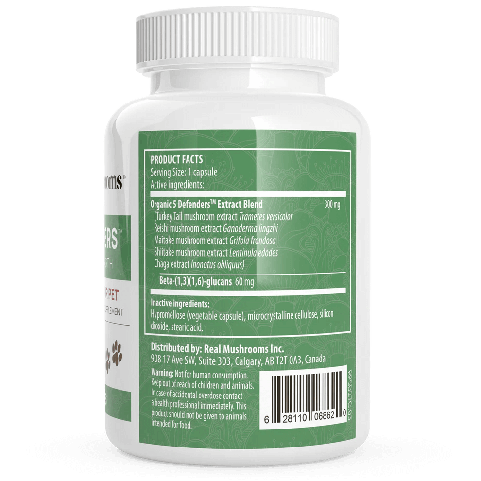 5 Defenders Organic Mushroom Blend Capsules for Pets - Image 2